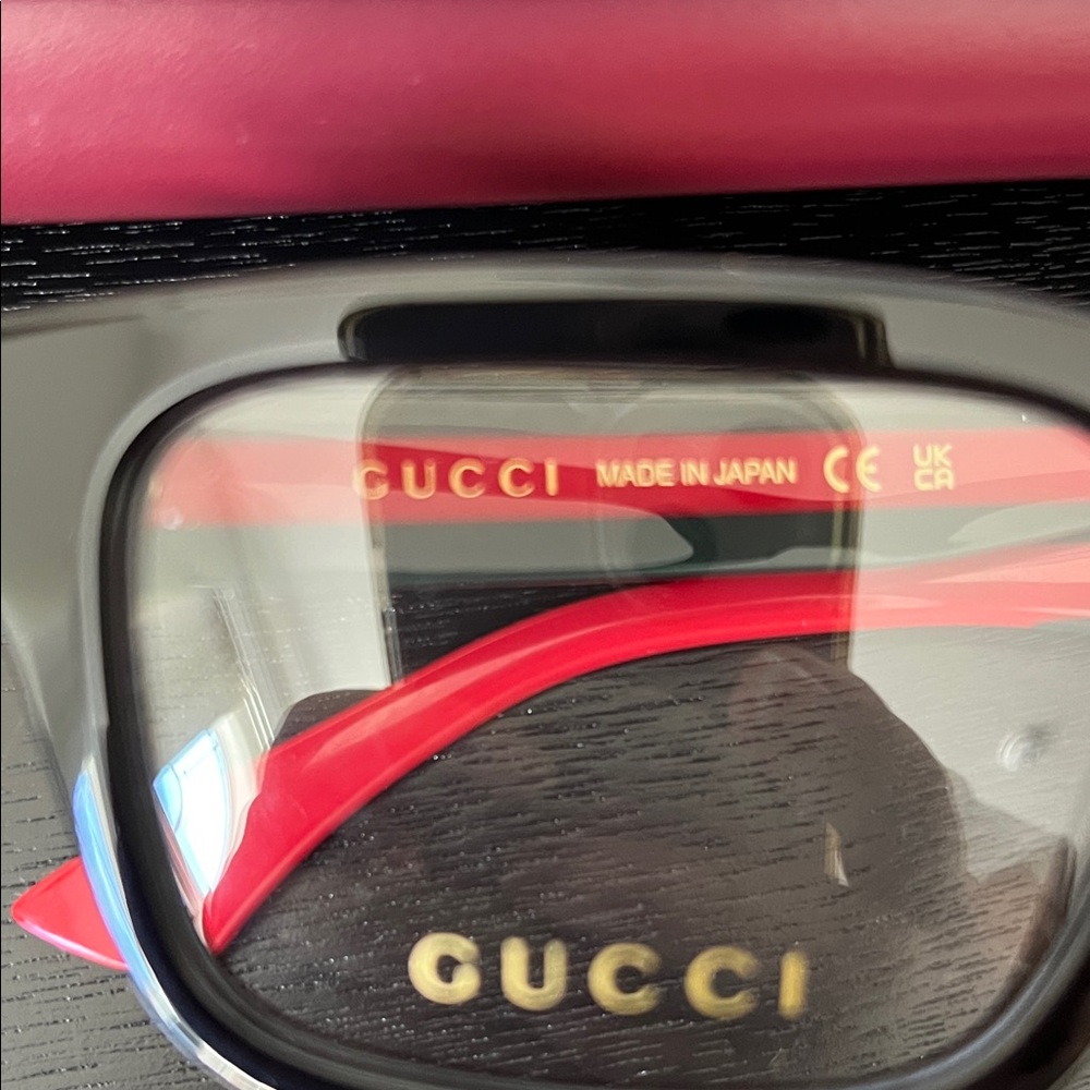 Gucci RX Black Red Green glasses Eyewear with Case NW - Picture 13 of 14